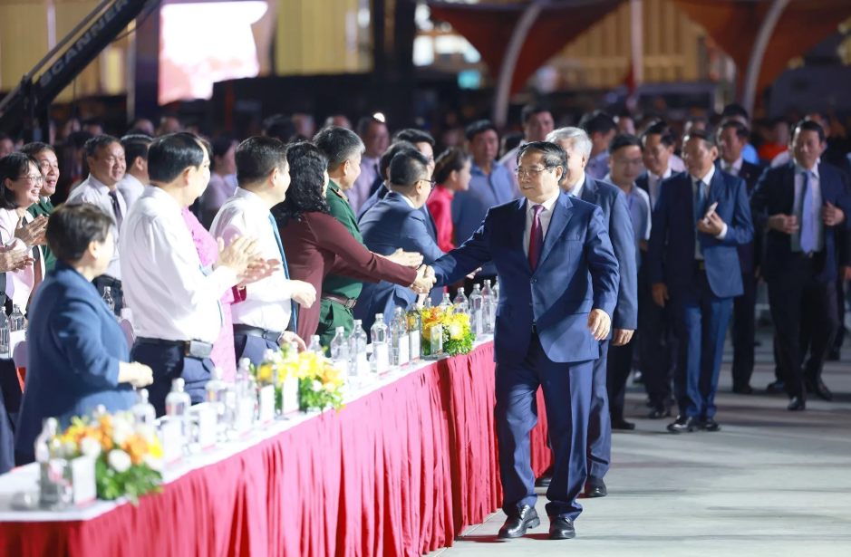 Thủ tướng Chính phủ Phạm Minh Chính dự Lễ bế mạc Triển lãm thành tựu đất nước “80 năm hành trình Độc lập - Tự do - Hạnh phúc”. Ảnh:TTXVN