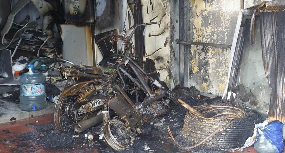 Hiện trường vụ cháy. Ảnh: CQCA