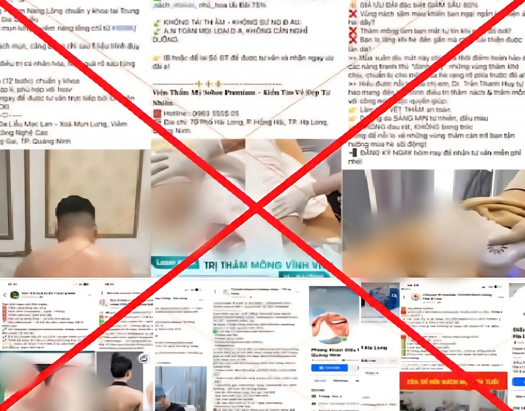 Muôn vàn quảng cáo liên quan đến làm đẹp, thẩm mỹ trên các trang mạng xã hội. Ảnh chụp màn hình Muôn vàn quảng cáo liên quan đến làm đẹp, thẩm mỹ trên các trang mạng xã hội. Ảnh chụp màn hình