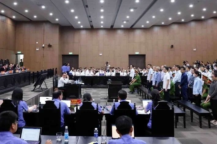 Phiên toà xét xử bị cáo Trịnh Văn Quyết và đồng phạm trước đó. Ảnh: N.N