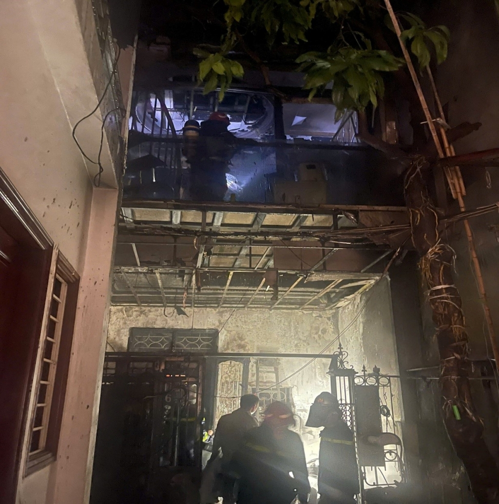 ‎Hiện trường ngôi nhà bị cháy. Ảnh: CQCA