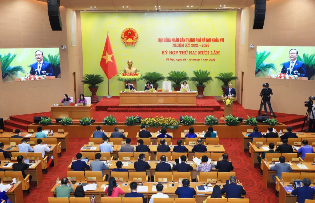 Quang cảnh Kỳ họp thứ 25 của HĐND TP Hà Nội