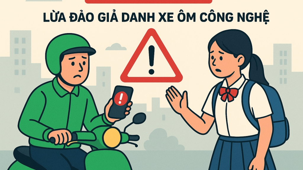 Cảnh báo chiêu trò lừa đảo núp bóng “xe ôm công nghệ”