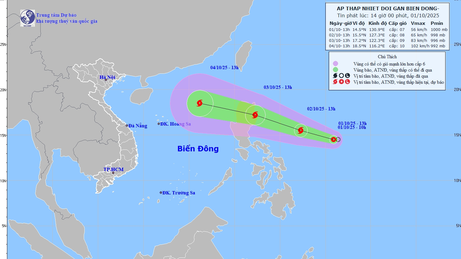 Biển Đông sắp đón bão số 11, khả năng cao đi vào Vịnh Bắc Bộ