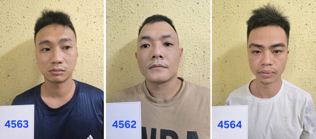 Các đối tượng bị bắt giữ. Ảnh: CQCA