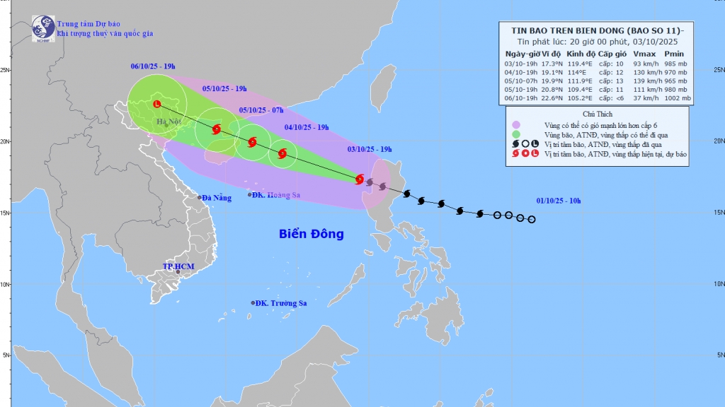 Cập nhật diễn biến mới nhất cơn bão số 11 (bão Matmo)