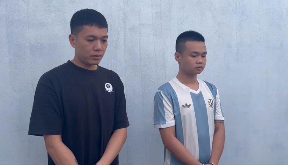2 đối tượng Nguyễn Hữu Long và Nguyễn Như Vương. Ảnh: CQCA 2 đối tượng Nguyễn Hữu Long và Nguyễn Như Vương. Ảnh: CQCA