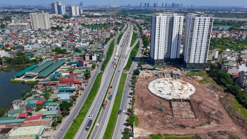 Toàn cảnh bến xe Yên Sở đang thành hình dự kiến hoạt động năm 2026