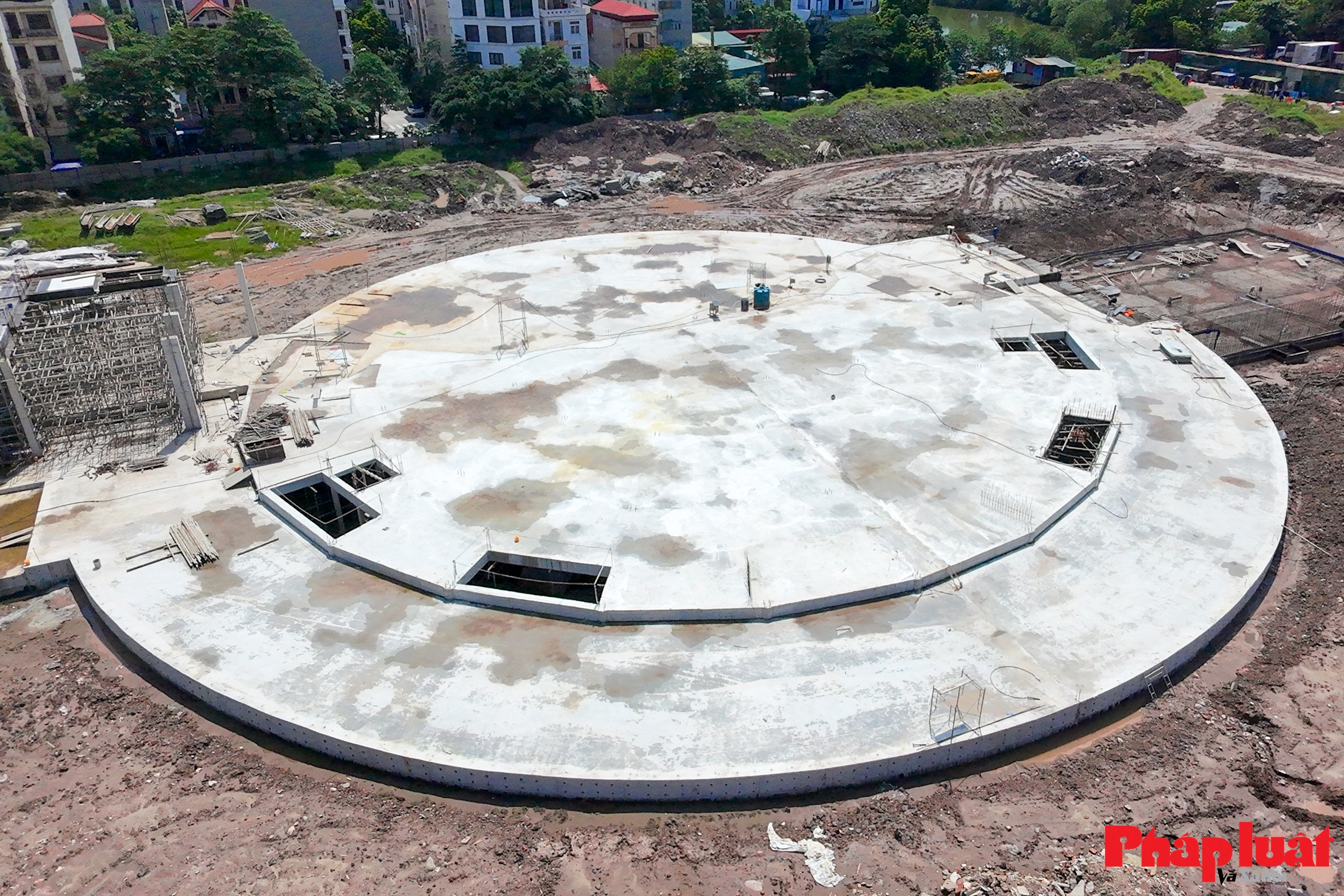 Toàn cảnh bến xe Yên Sở đang thành hình dự kiến hoạt động năm 2026