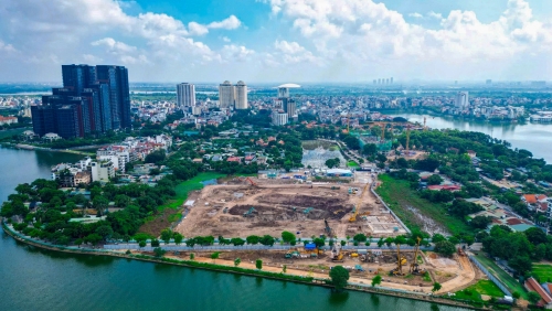 Toàn cảnh vị trí xây dựng Nhà hát Ngọc Trai - biểu tượng văn hóa mới bên Hồ Tây