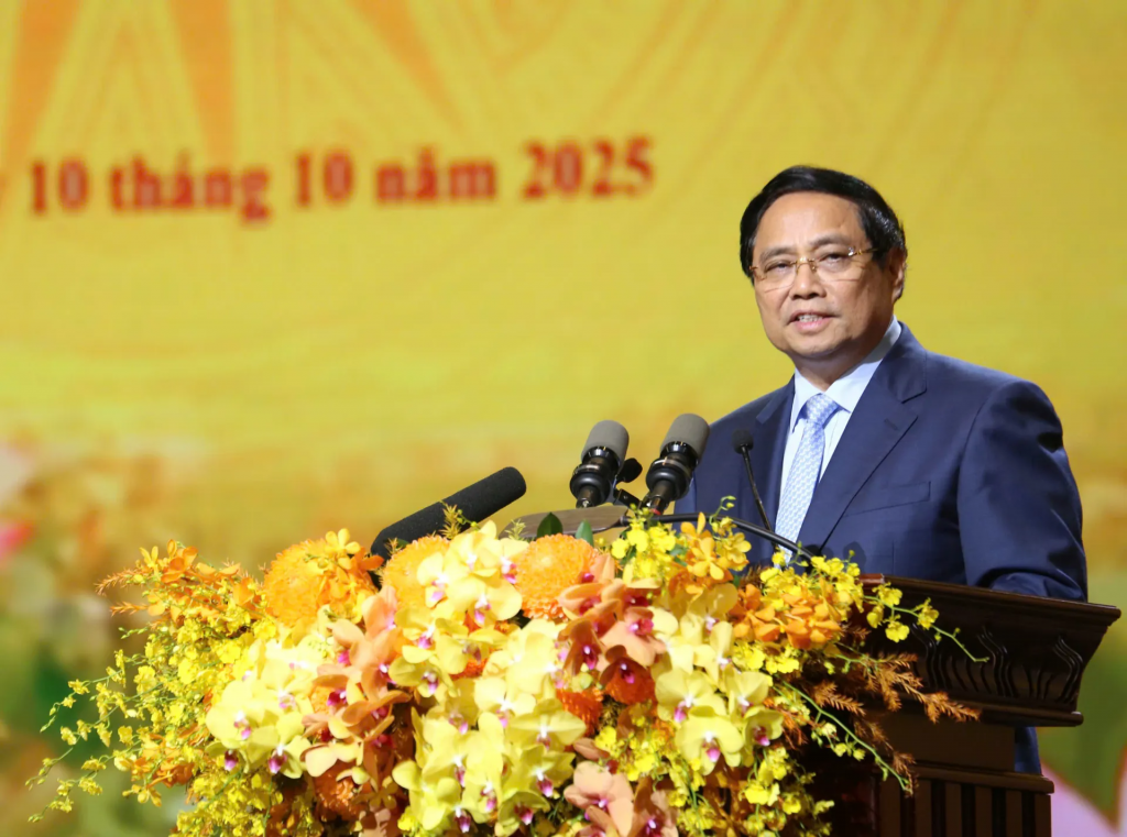 Thủ tướng Chính phủ Phạm Minh Chính phát biểu tại Đại hội Thi đua yêu nước TP Hà Nội giai đoạn 2025-2030