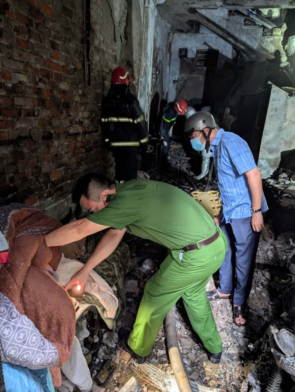 Hiện trường vụ cháy. Ảnh: CQCA