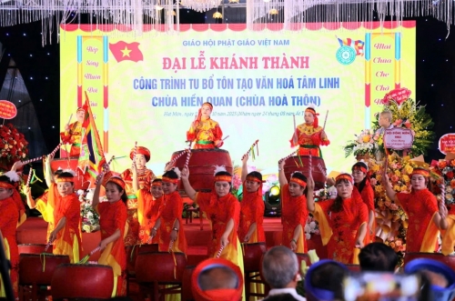 Chùa Hòa Thôn được khánh thành sau gần hai năm trùng tu, tôn tạo