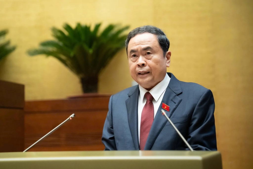 Chủ tịch Quốc hội Trần Thanh Mẫn phát biểu khai mạc kỳ họp. Ảnh: Quochoi.vn