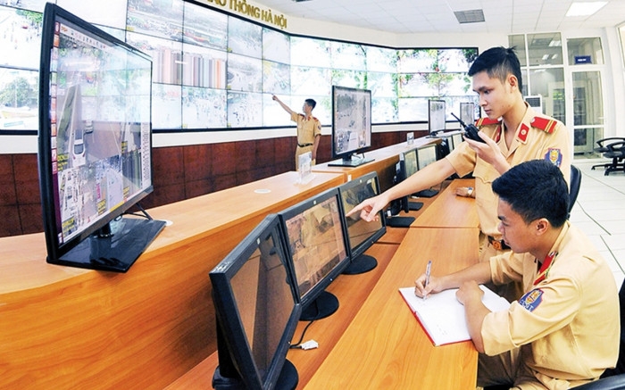 Trung tâm điều khiển giao thông Hà Nội. Ảnh: PV