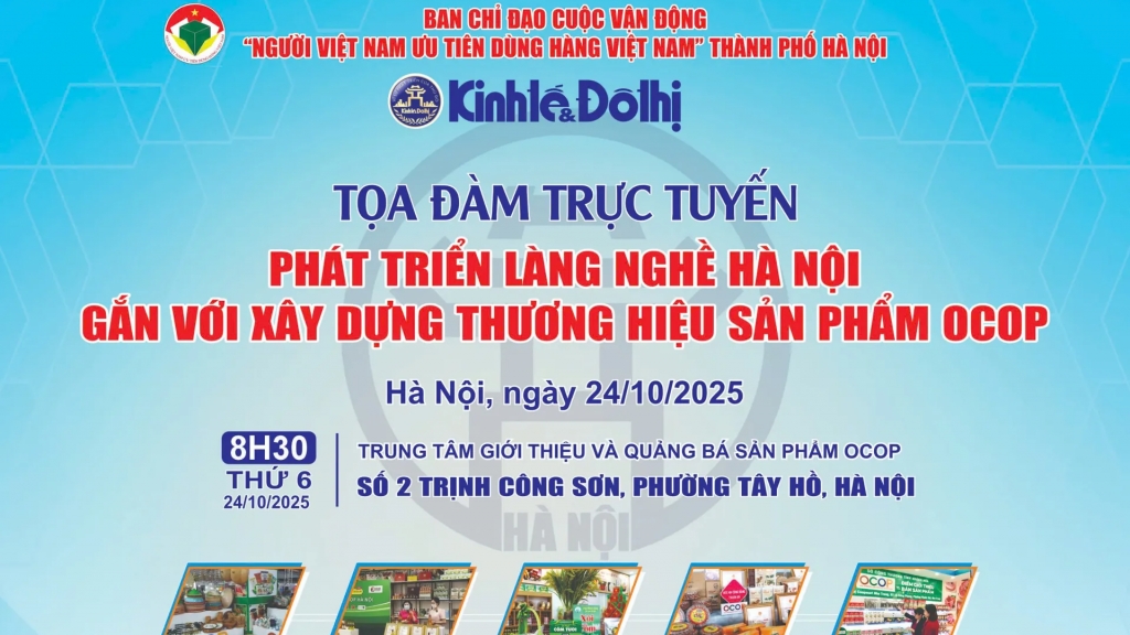Sáng nay (24/10) diễn ra Tọa đàm “Phát triển làng nghề Hà Nội gắn với xây dựng thương hiệu sản phẩm OCOP”