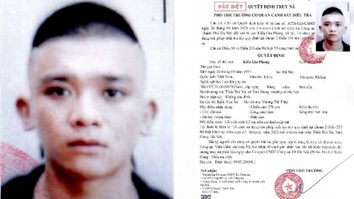 Quyết định truy nã đặc biệt đối tượng Kiều Gia Phong