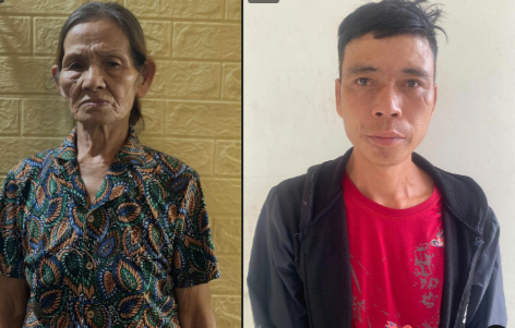 Các đối tượng Thu và Cường. Ảnh: CQCA