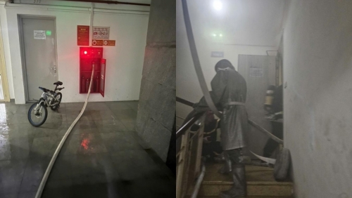 Dập tắt đám cháy tại một căn hộ tầng 4 chung cư ở Hà Nội