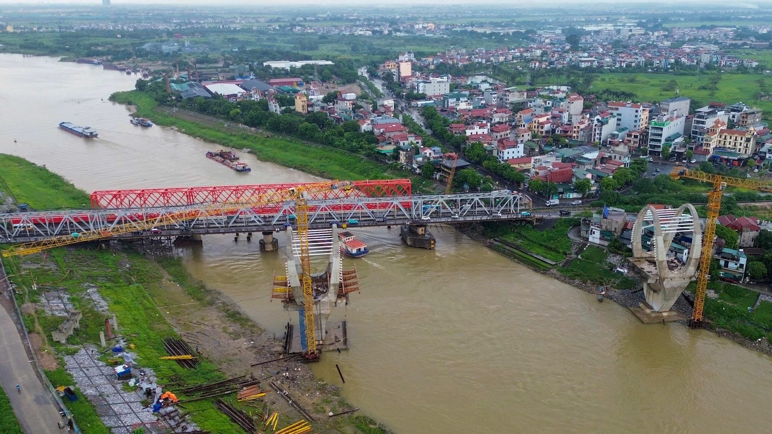 Toàn cảnh cầu Đuống mới – Biểu tượng giao thông hiện đại bên cửa ngõ Thủ đô