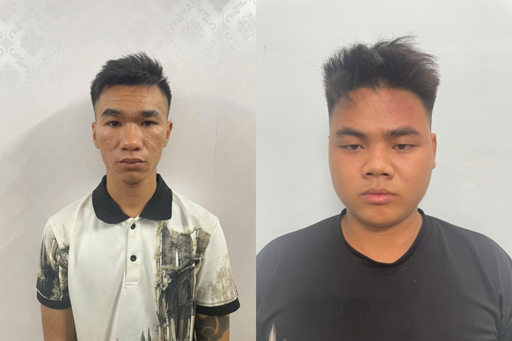 Các đối tượng Phạm Đức Nghĩa và Vũ Mạnh Trường. Ảnh: CQCA