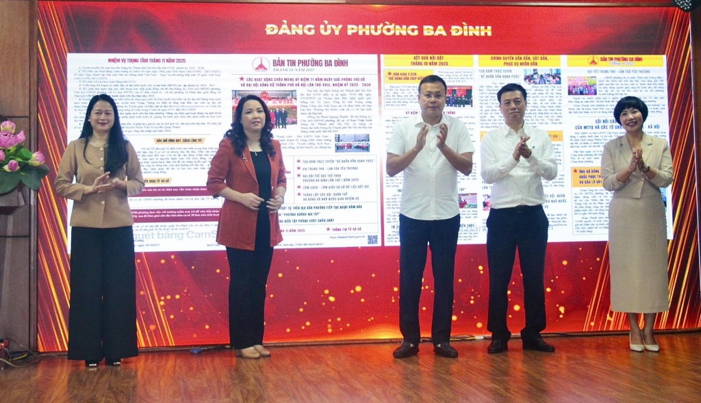 Phường Ba Đình ra mắt “Bản tin số”, cầu nối thông tin giữa chính quyền và Nhân dân