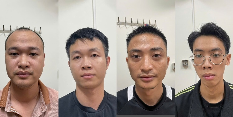 Các đối tượng bị bắt giữ. Ảnh: CQCA