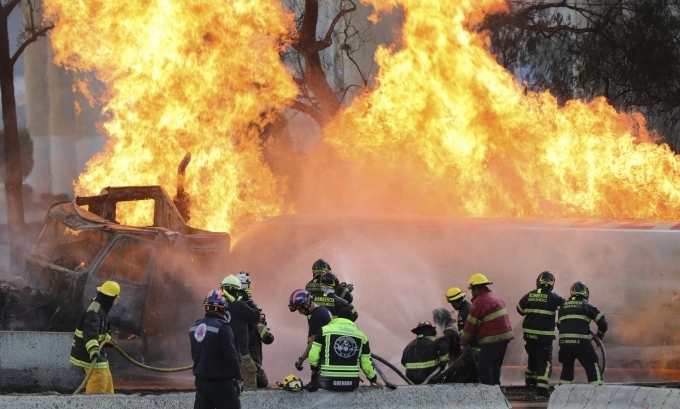 Hiện trường một vụ hỏa hoạn ở Mexico Hiện trường một vụ hỏa hoạn ở Mexico