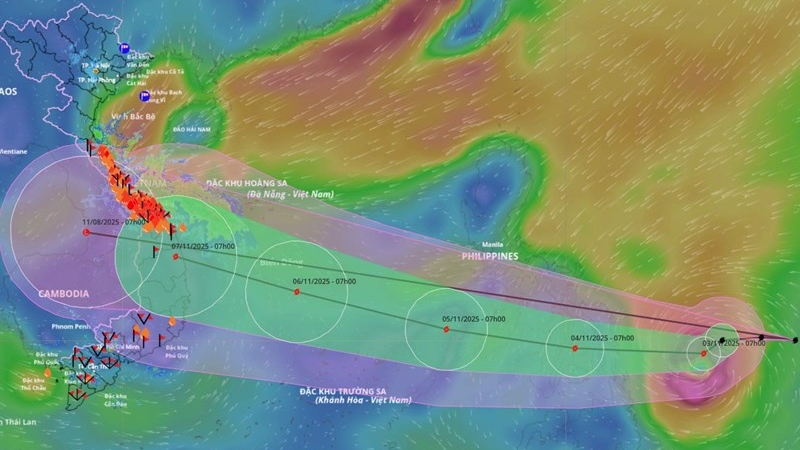 Bão Kalmaegi tiến vào Biển Đông, ảnh hưởng trực tiếp miền Trung từ đêm 6/11