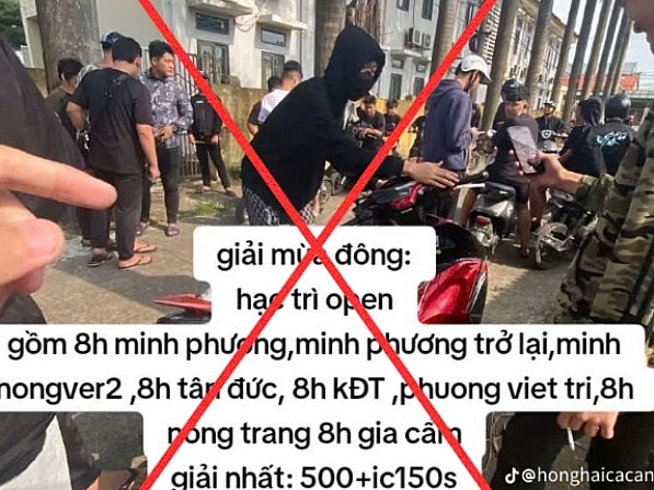 Phú Thọ: nhiều thanh niên bị triệu tập để xử lý hành vi gây rối trật tự công cộng