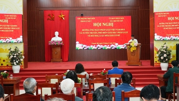 Xã Chuyên Mỹ đẩy mạnh tuyên truyền pháp luật hưởng ứng Ngày Pháp luật Việt Nam