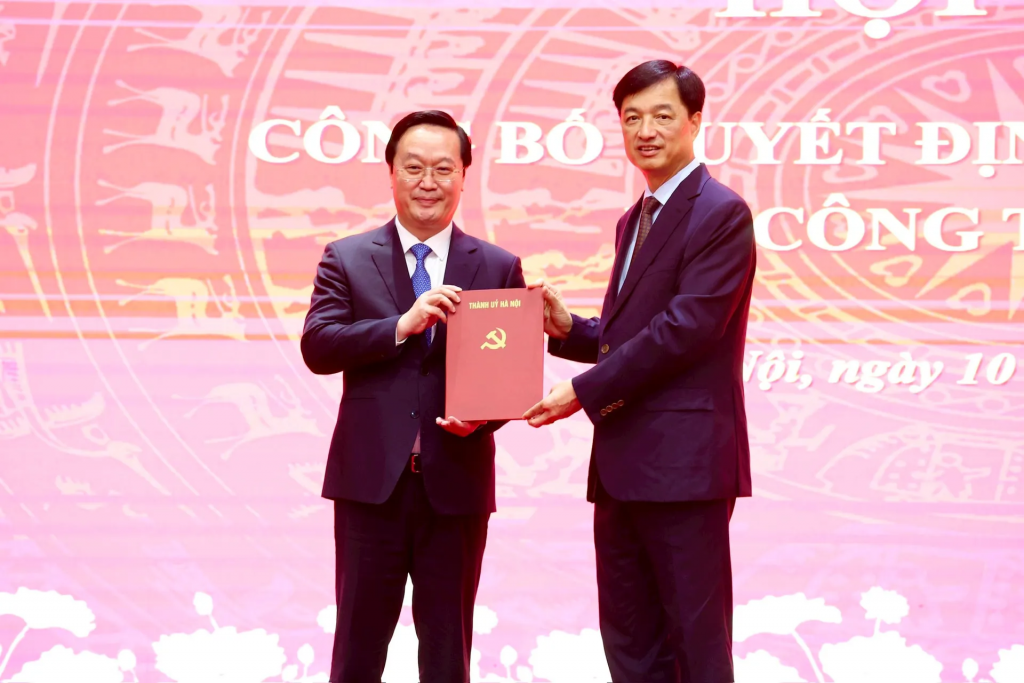 Đồng chí Nguyễn Đức Trung được điều động, chỉ định giữ chức Phó Bí thư Thành ủy Hà Nội