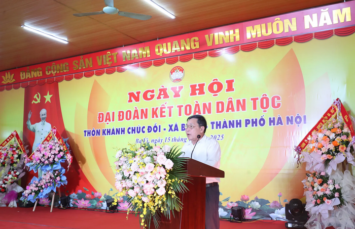 Bí thư Thành ủy Hà Nội Nguyễn Duy Ngọc dự Ngày hội Đại đoàn kết toàn dân tộc tại Ba Vì