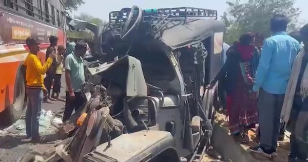 Hiện trường một vụ tai nạn giaod thông ở Ấn Độ.