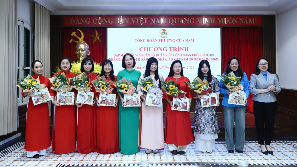 Phường Cửa Nam tôn vinh cán bộ, đoàn viên công đoàn khối Giáo dục Phường Cửa Nam tôn vinh cán bộ, đoàn viên công đoàn khối Giáo dục