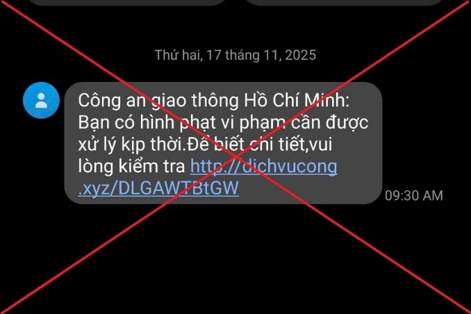 Cảnh giác trước tin nhắn lừa đảo. Ảnh: CQCA Cảnh giác trước tin nhắn lừa đảo. Ảnh: CQCA