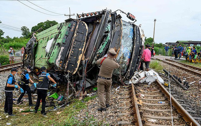 Hiện trường một vụ tai nạn ở Campuchia