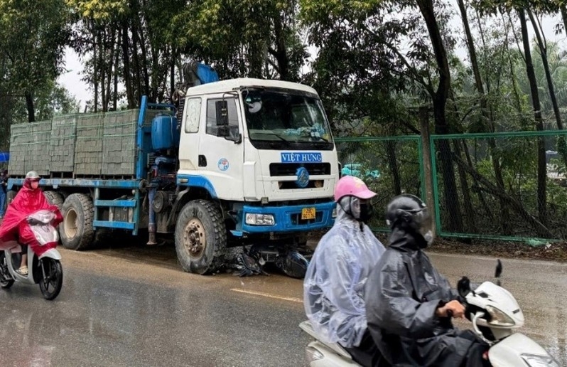 Hiện trường vụ tai nạn giao thông. Ảnh: CQCA