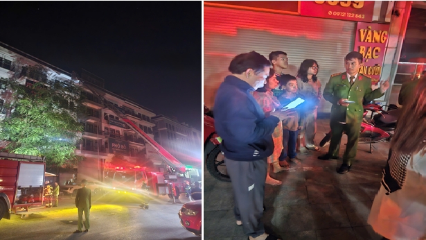 Giải cứu 5 người mắc kẹt trong ngôi nhà 5 tầng bốc cháy lúc rạng sáng