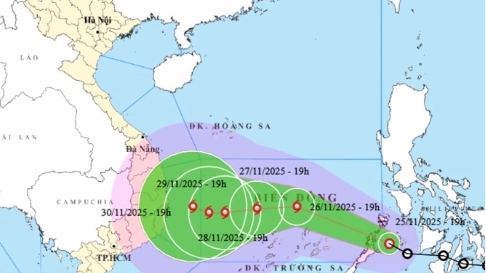 Áp thấp nhiệt đới đã mạnh lên thành bão, hướng về Biển Đông