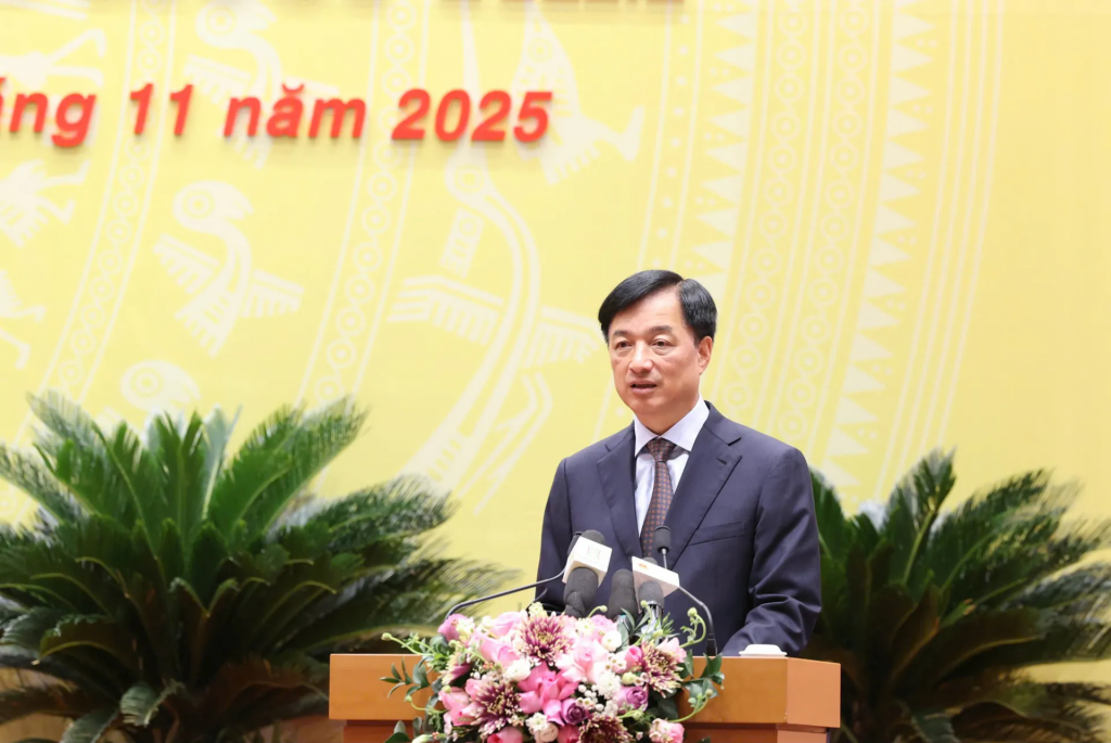 Ủy viên Bộ Chính trị, Bí thư Thành ủy Hà Nội Nguyễn Duy Ngọc phát biểu chỉ đạo tại phiên khai mạc.