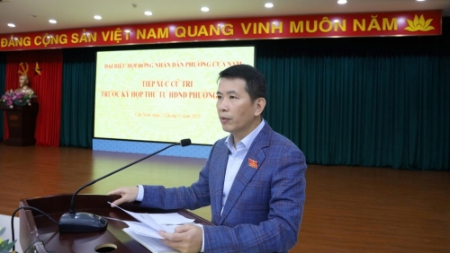 Phường Cửa Nam tổ chức Hội nghị tiếp xúc cử tri trước Kỳ họp thứ 4 HĐND phường