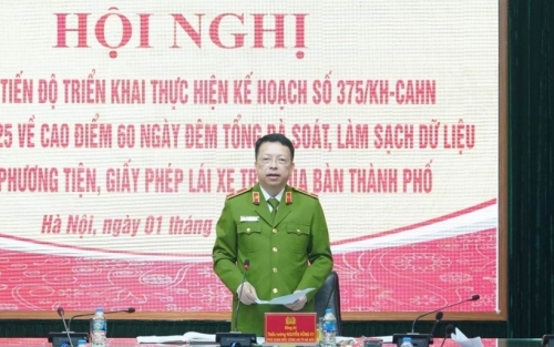 Công an TP Hà Nội: dồn toàn lực giai đoạn nước rút "làm sạch" dữ liệu phương tiện