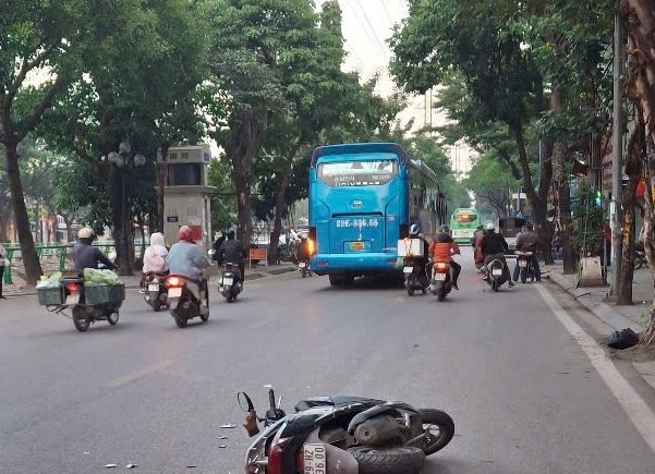 Hiện trường vụ tai nạn giao thông. Ảnh: CQCA