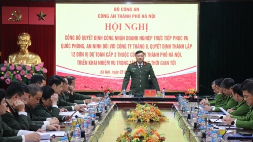 Công an Hà Nội công bố mô hình Công ty Tháng 8 và thành lập 12 đơn vị dự toán cấp 3