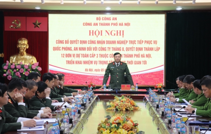 Công an Hà Nội công bố mô hình Công ty Tháng 8 và thành lập 12 đơn vị dự toán cấp 3