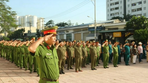 Công an phường Phú Định ra quân cao điểm đảm bảo ANTT Tết Nguyên đán Bính Ngọ 2026