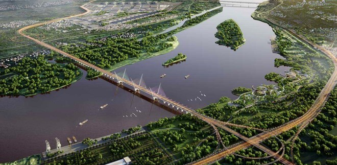 Phối cảnh cầu Thượng Cát. Ảnh: Đơn vị thiết kế Phối cảnh cầu Thượng Cát. Ảnh: Đơn vị thiết kế