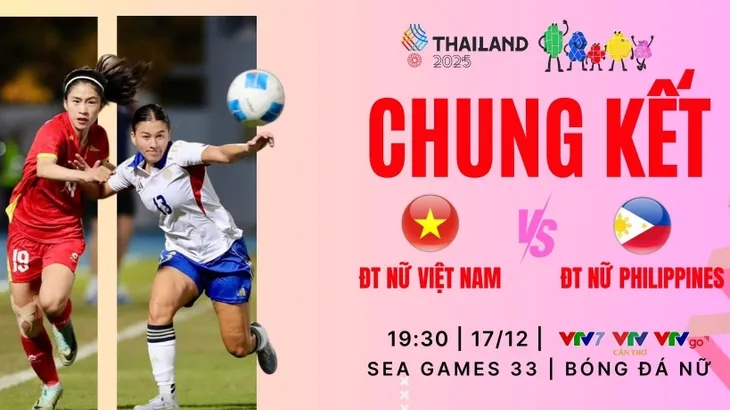 Link xem trực tiếp chung kết bóng đá nữ Việt Nam vs Philippines tại SEA Games 33
