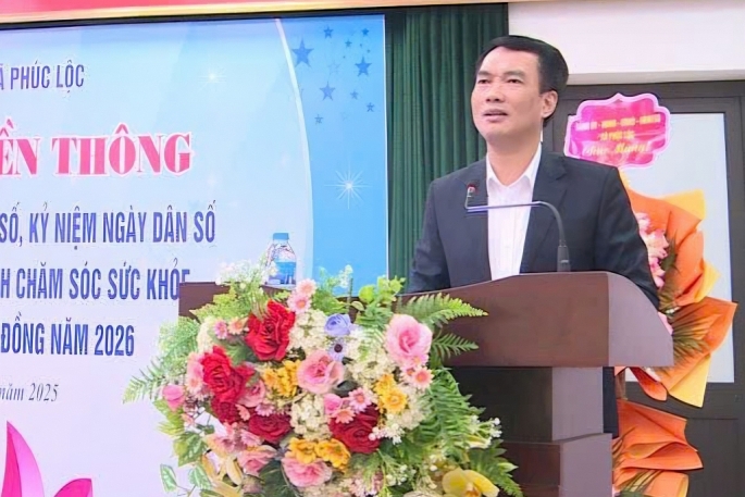 Xã Phúc Lộc tổ chức tụ điểm truyền thông Tháng hành động quốc gia về dân số